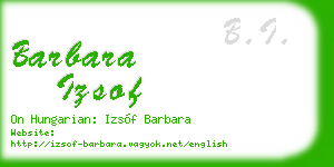 barbara izsof business card