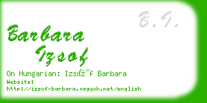 barbara izsof business card